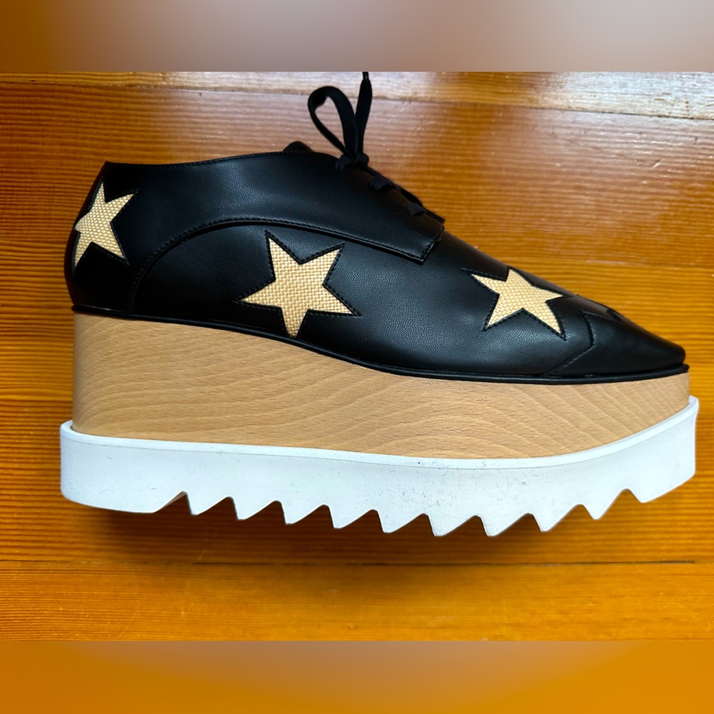 Stella McCartney Elyse Alter Napa shoes, Raffia stars, IT 40